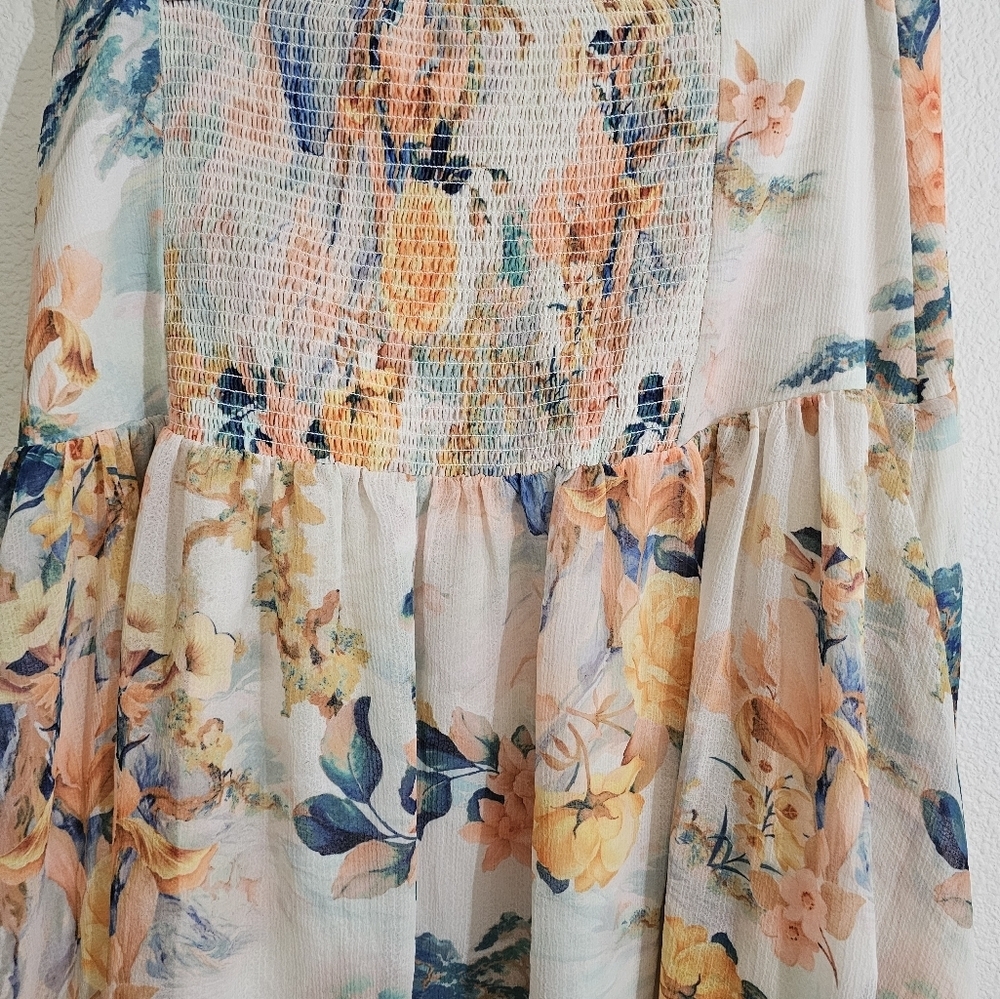 Anthropologie Skirt Medium Floral Asymmetrical Lace - Picture 8 of 14